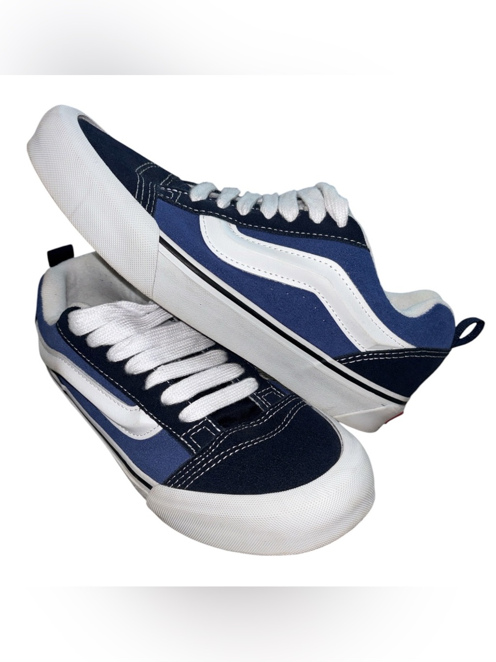 Vans Knu Skool sneakers in navy and white